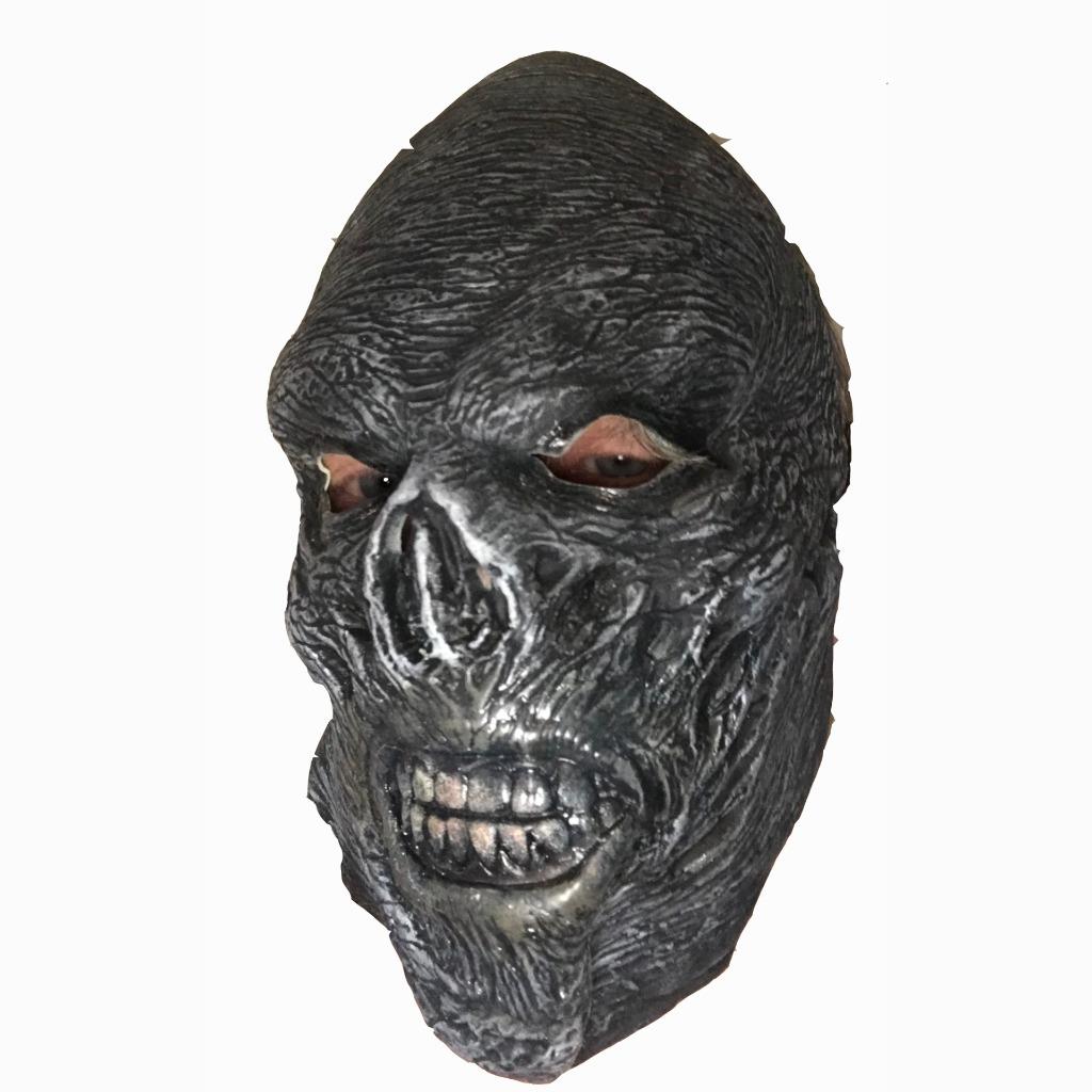 Creepy Latex Scary Skull Type Latex Mask Dark Gray Halloween Party New