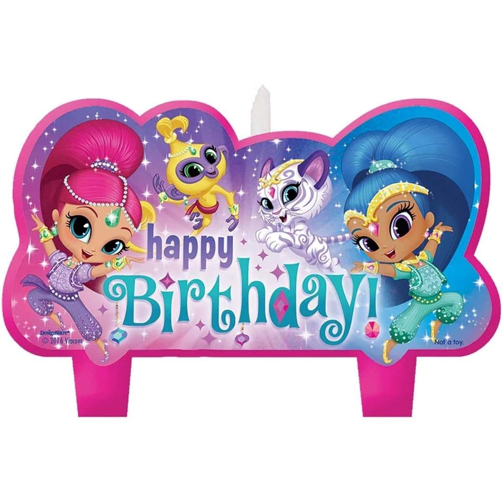 Shimmer and Shine Molded Birthday Candles Cake Topper Decorations 4 Piece New