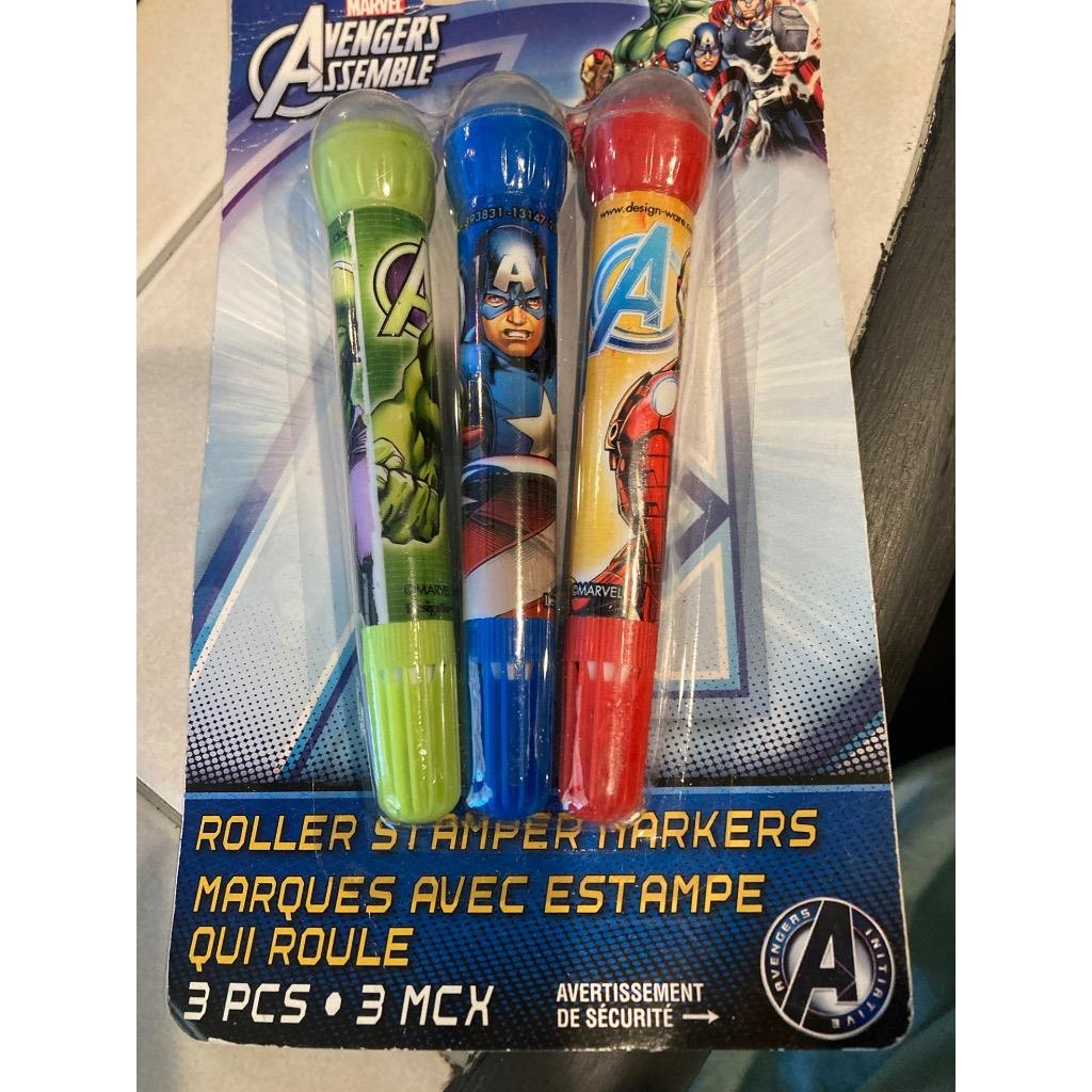 Marvel Avengers Assemble Roller Stamper Markers Birthday Party Favors 3 Ct