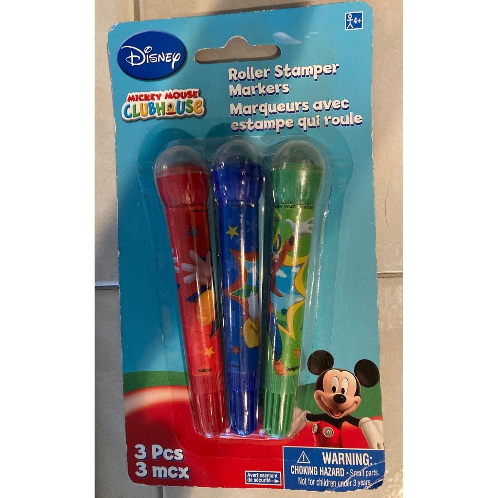 Mickey Mouse Roller Stamper Markers Great Birthday Party Favors School 3 Ct