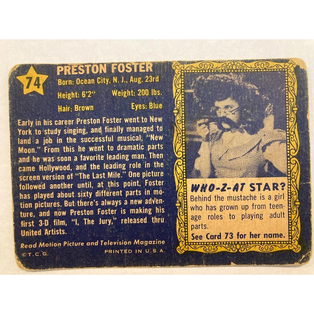 Vintage Movie Star Trading Cards Montalban Leslie Vic Damone Spencer Tracy 4