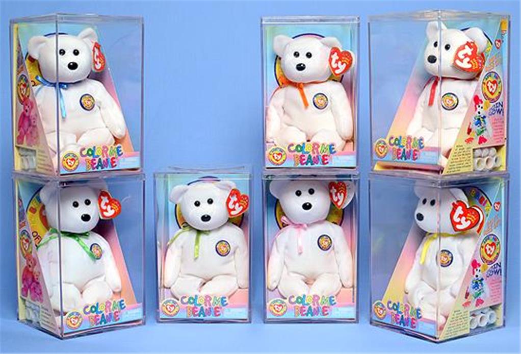 Color Me Beanie BBOC Kit Bear Ty Beanie Baby MWMT Collectible Retired