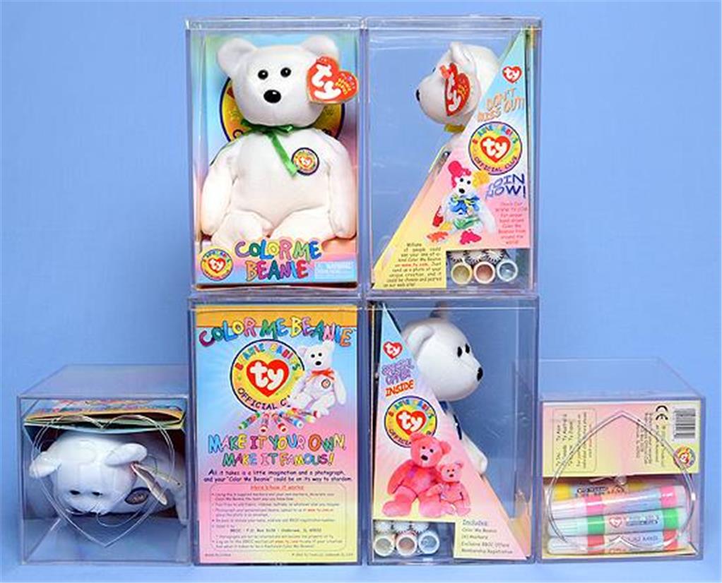 Color Me Beanie BBOC Kit Bear Ty Beanie Baby MWMT Collectible Retired
