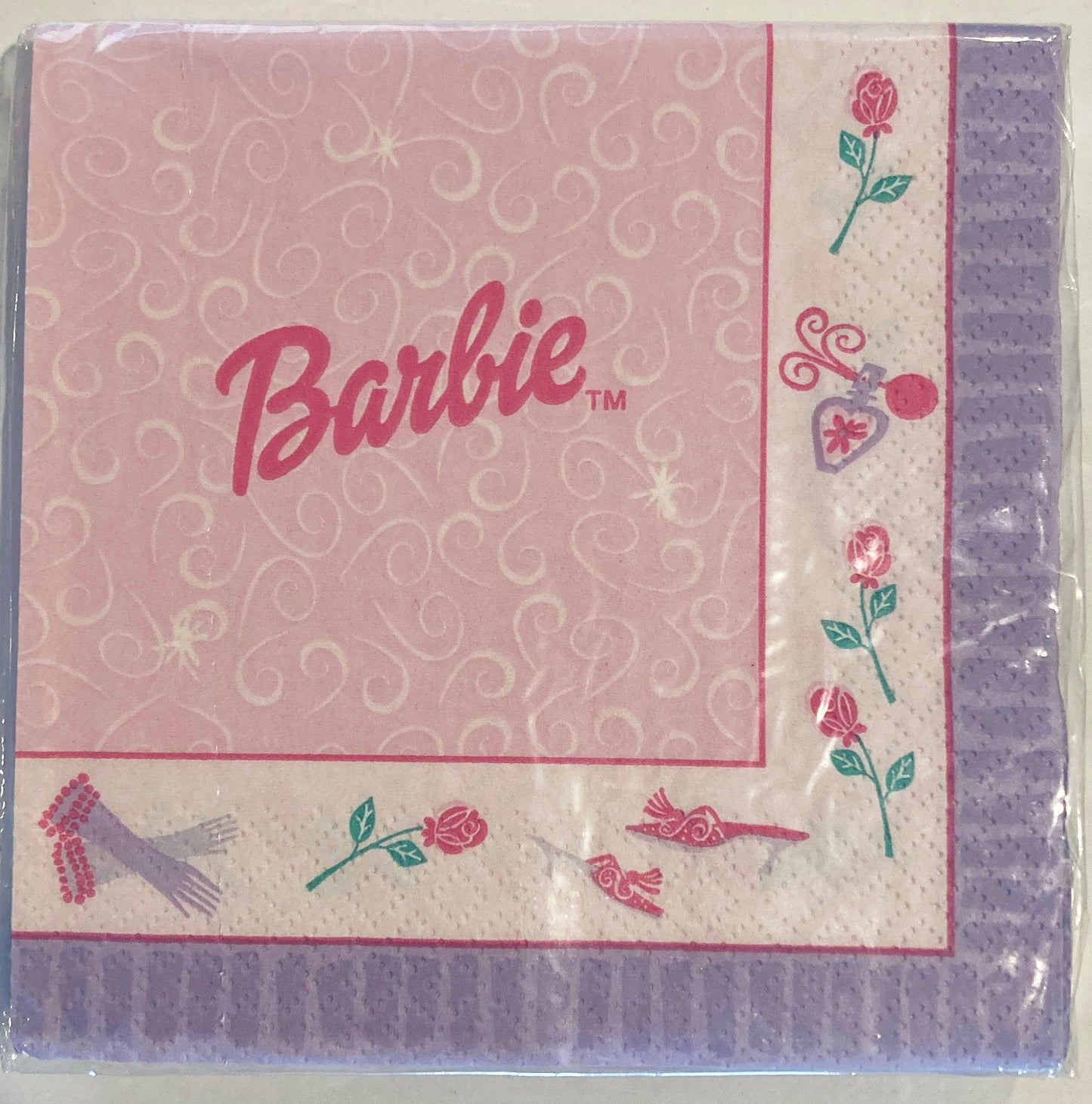 Hallmark Barbie Dessert Napkins Kids Pink Party Decor Theme Birthday - 16 Ct