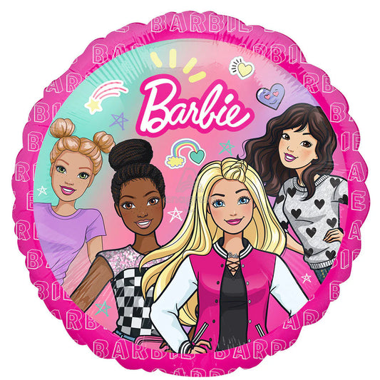 Barbie and Friends Balloon Foil Mylar Round Birthday Party - 1 Per Package