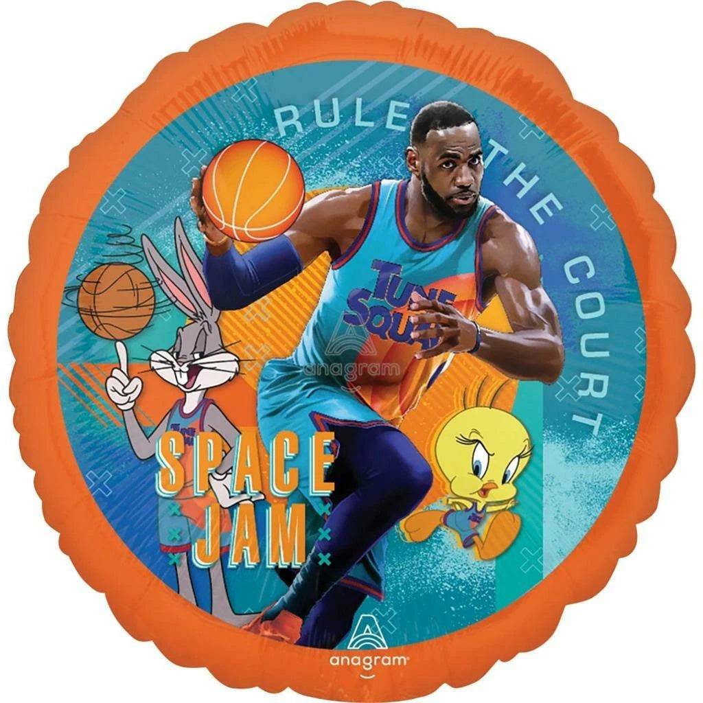 Space Jam Foil Mylar Balloon Looney Tunes Birthday Party Decoration 18" Round