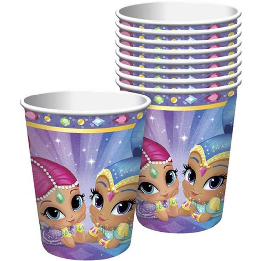 Shimmer & Shine Paper Cups Birthday Party Supplies 9 oz 8 Per Package New