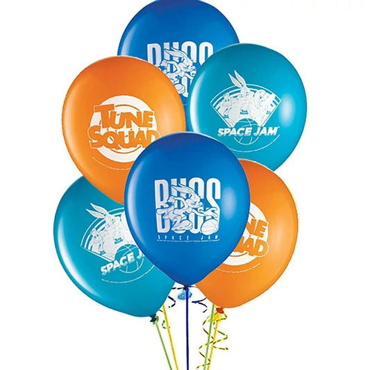 Space Jam 2 A New Legacy Latex Balloon Bouquet Birthday Party Supplies 6 Pc