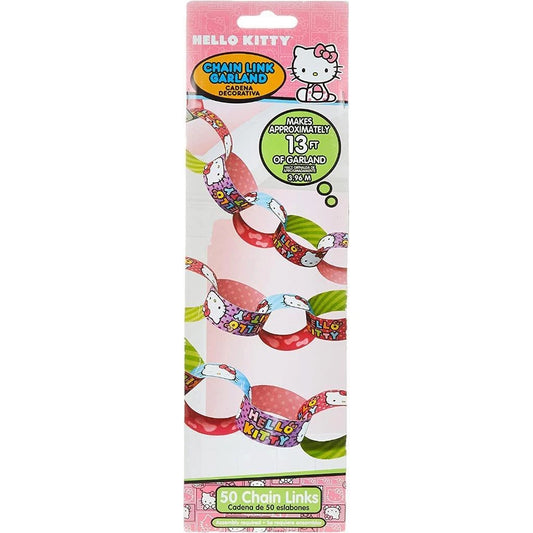 Hello Kitty Rainbow Chain Link Garland approx 13 Ft Birthday Party Supplies New