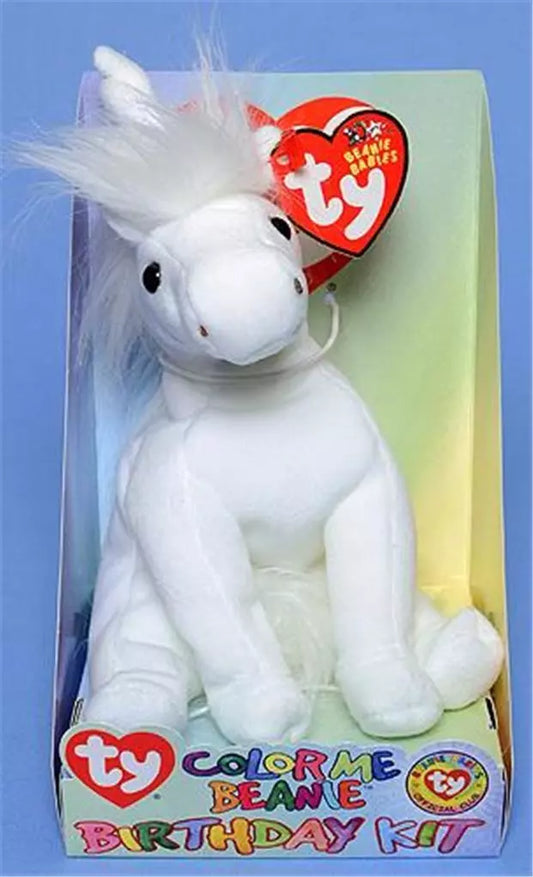Color Me Beanie Unicorn Birthday BBOC Kit Ty Beanie Baby MWMT Collectible Retire