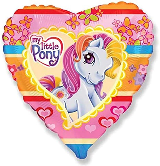 My Little Pony Foil Heart Shaped Balloon Foil Mylar Birthday Party Supplies 1 Ct