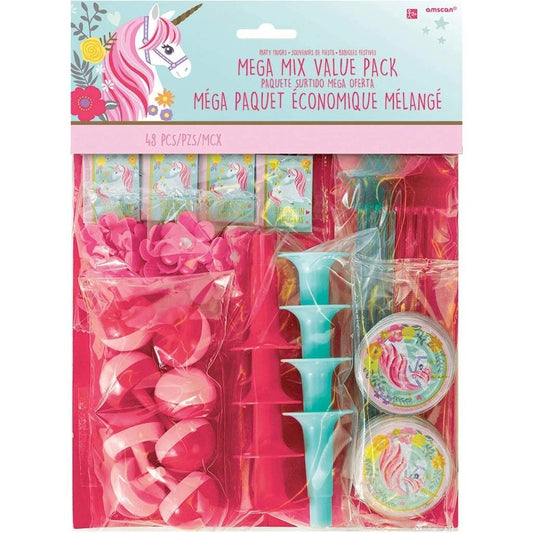 Unicorn Party Favors Mega Birthday Party Value Pack 48 Pieces New