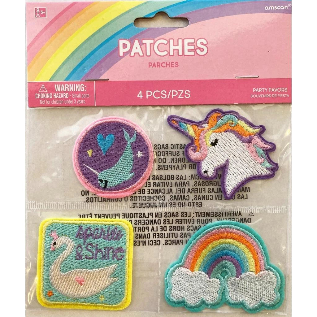 Unicorn Iron On Patches Appliques Birthday Party Favors 4 Styles Embroidered New