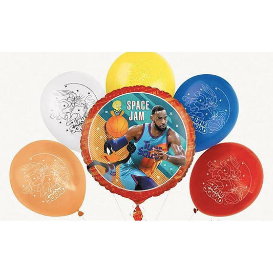 Space Jam A New Legacy Balloon Bouquet Looney Tunes Birthday Party Supplies 6 Pc