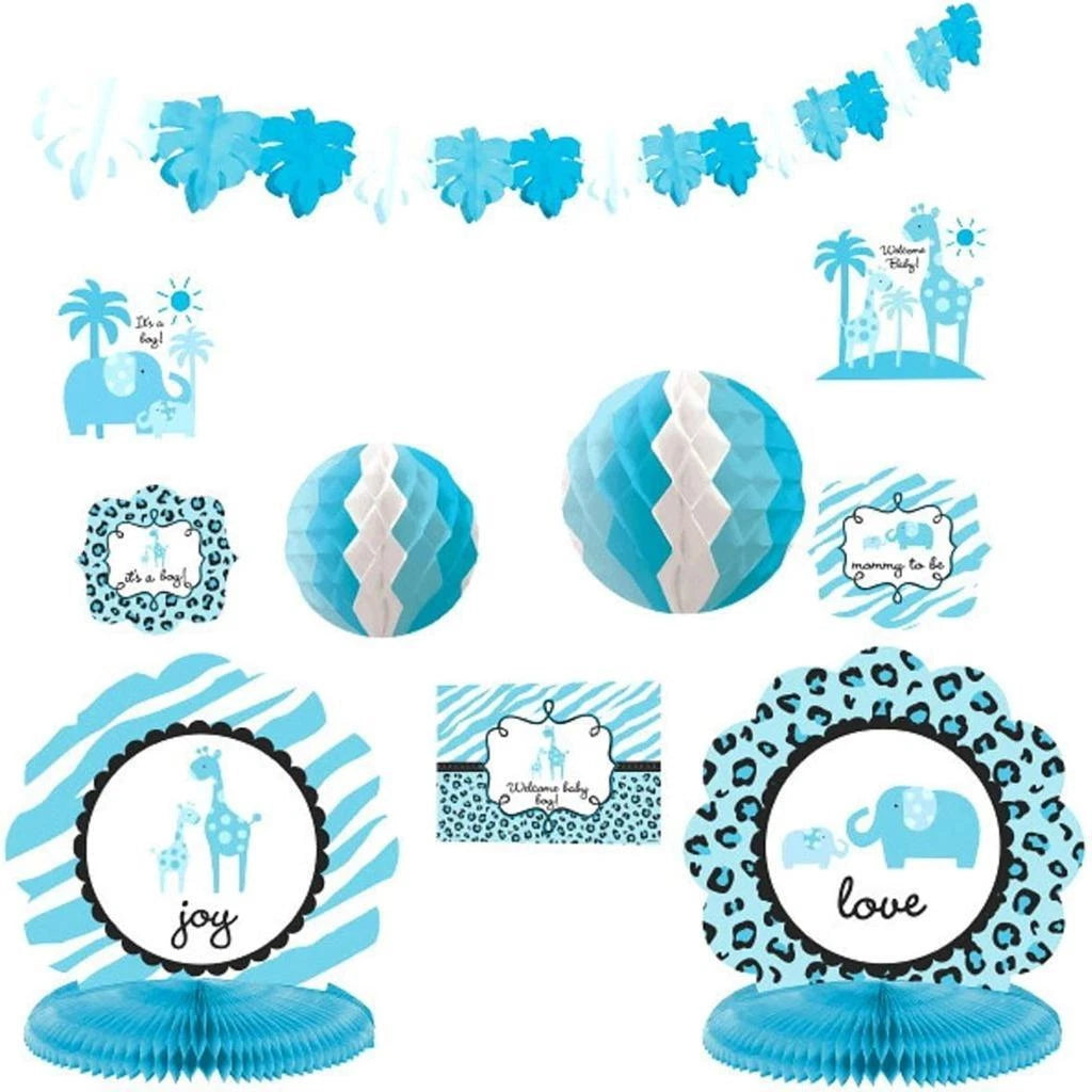 Sweet Safari Welcome Baby Boy Decoration Shower Decor Garlands Centerpiece 10 Pc