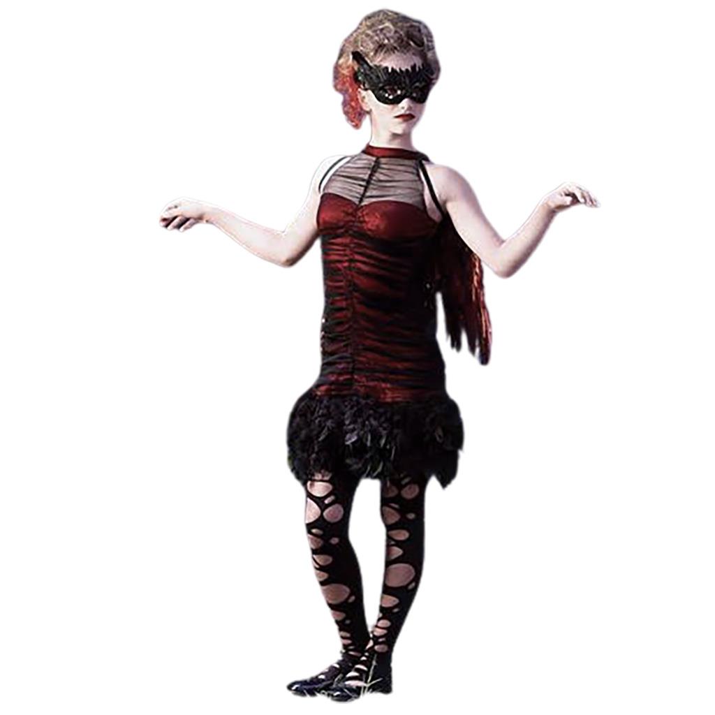 Raven Halloween Party Costume with Wings Princess Paradise Girls Large 10-12 NEW