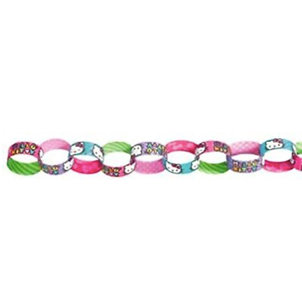 Hello Kitty Rainbow Chain Link Garland approx 13 Ft Birthday Party Supplies New