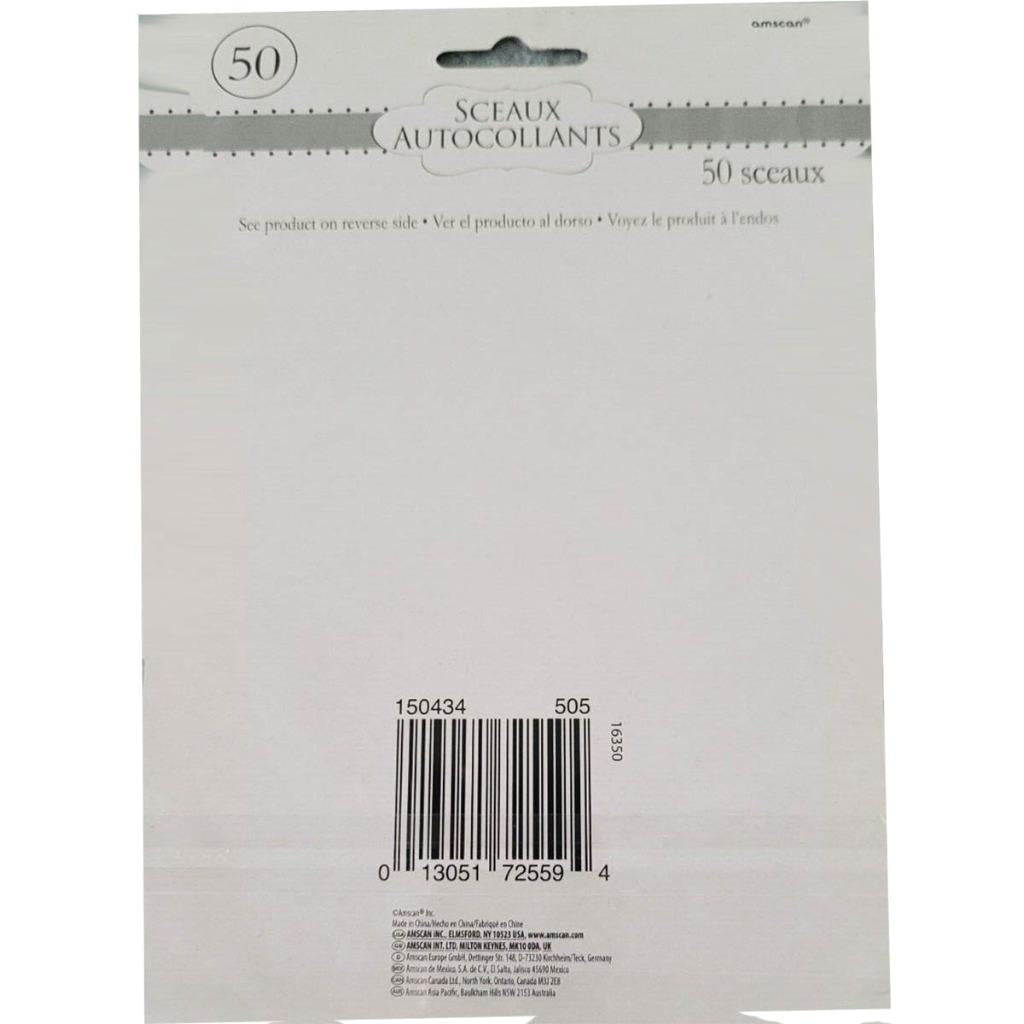 Sealed With Love Sticker Seals Chalkboard Style Wedding or Baby Party 50 Count