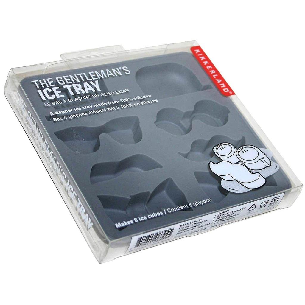 Gentlemans Dapper Ice Cube Tray Moustache Bowtie Glasses Silicone Party Supplies