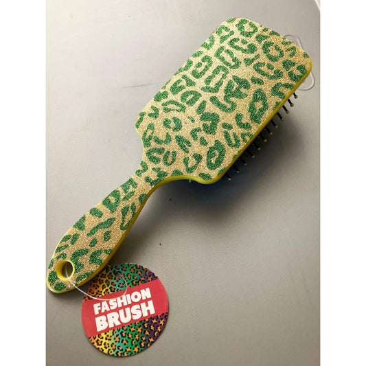Fashion Hair Brush  Animal Print Yellow & Green Leopard Print Party Favor New