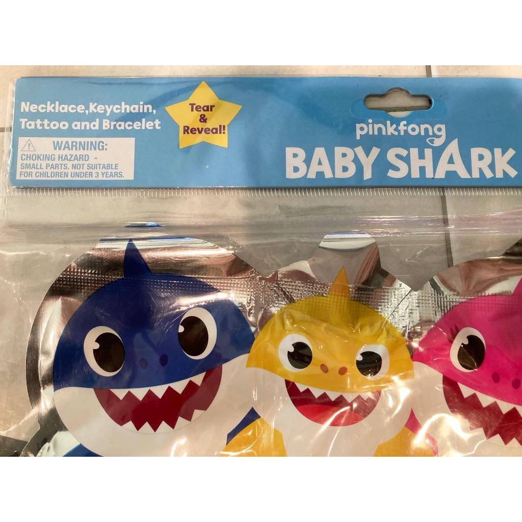 Baby Shark Surprise Toy Package Includes Necklace, Keychain, Tattoo & Bracelet