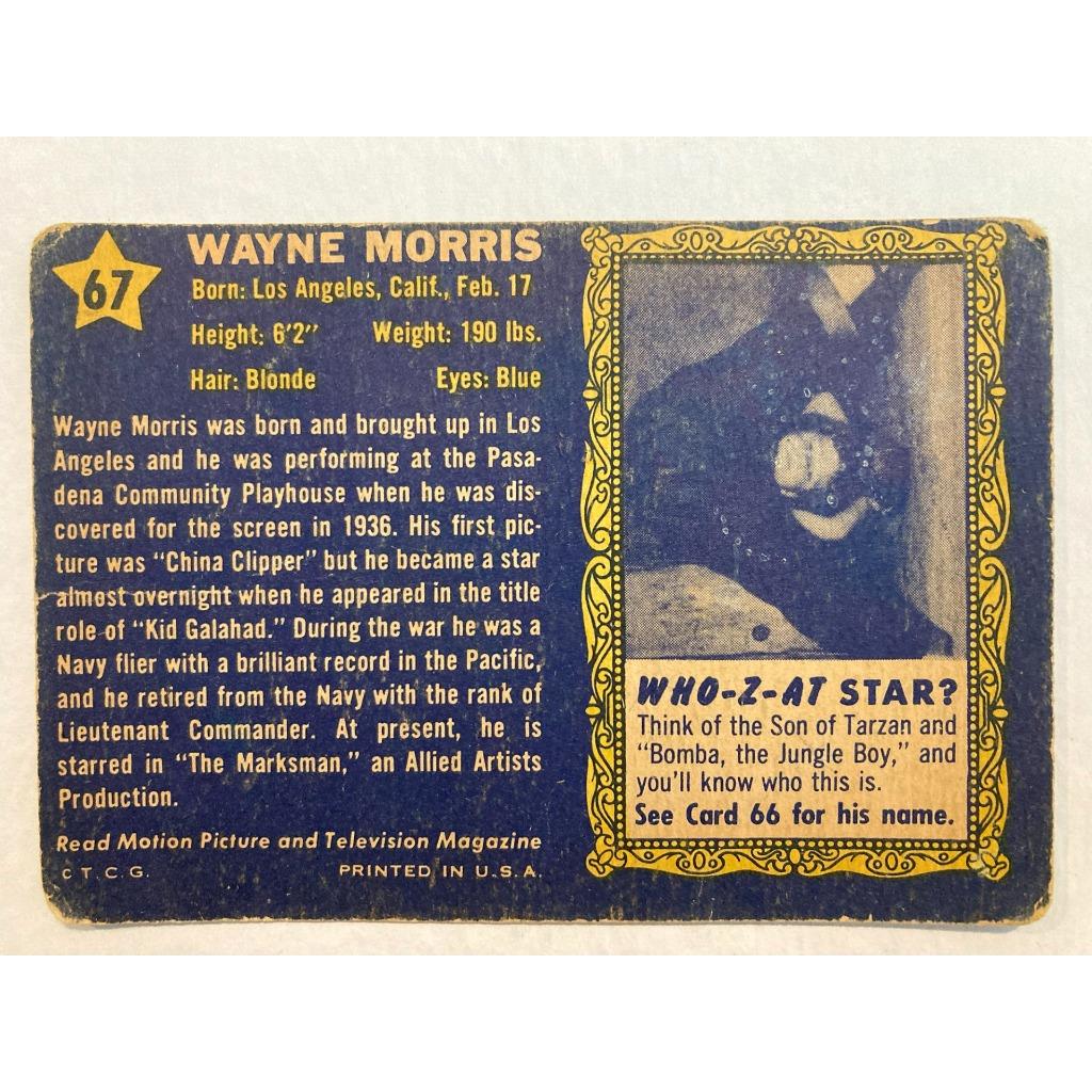 Vintage Movie Star Trading Cards Morris Pickens Brady Buddy Baer Set of 4