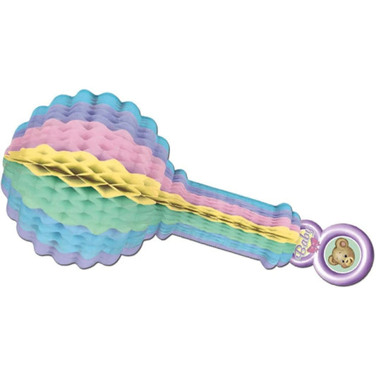 Cuddle Time Tissue Rattle Baby Shower Decorations 9" Centerpiece