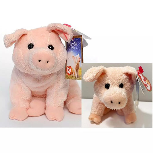 Ty Wilbur The Pig From Charlottes Web Ty Beanie Baby & Buddy Collectible 2 pcs
