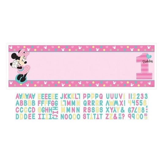 Minnie Mouse First Personalized Giant Banner Kit 1st Birthday Party Decor 5 Ft