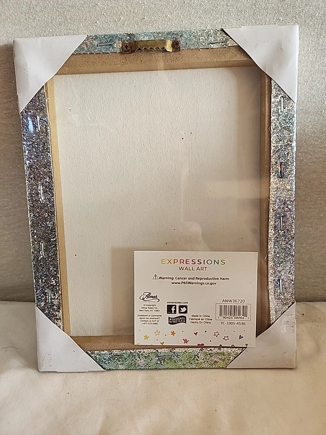 Let's Go On An Adventure Canvas Glitter Wall Art Paris