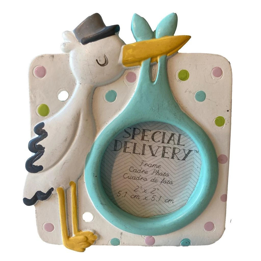 Baby Special Delivery Stork Photo Frame New