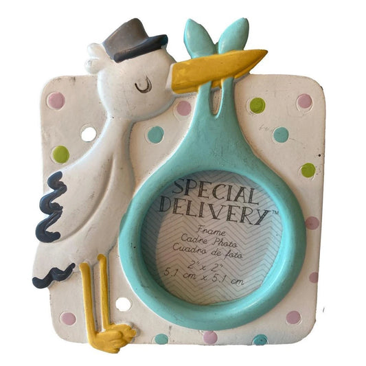 Baby Special Delivery Stork Photo Frame New