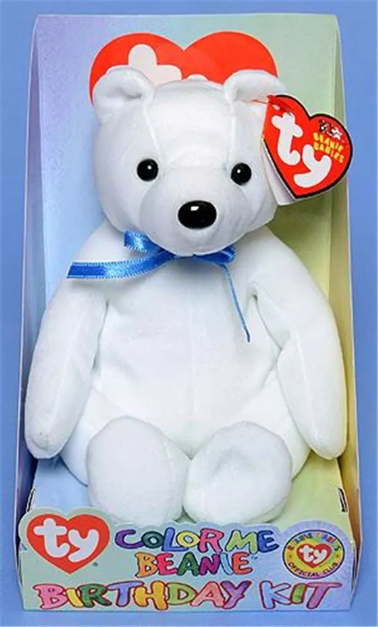 Color Me Beanie Bear Birthday BBOC Kit Ty Beanie Baby MWMT Collectible Retired