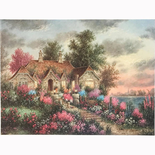 Dennis Patrick Lewan Little Bear Cottage Canvas Lithograph S/N 292/400 Limited