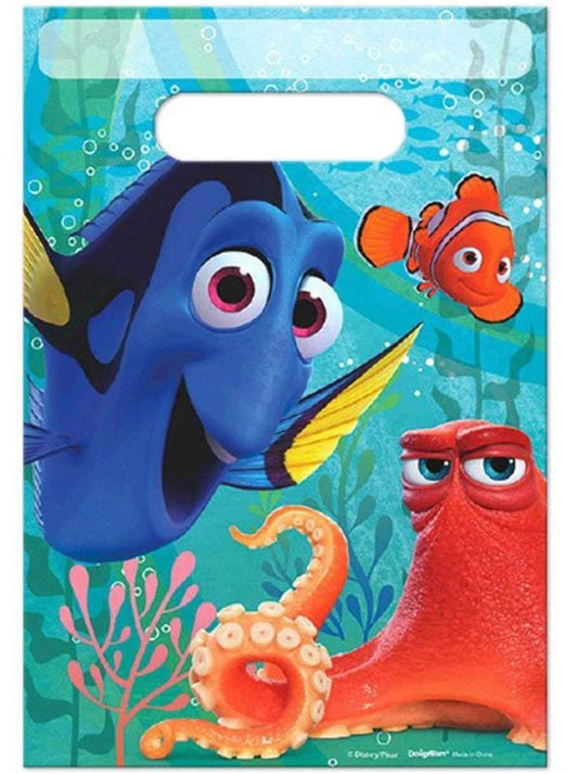 Finding Dory Party Favor Plastic Treat Loot Bags Birthday Supplies 8 Per Package