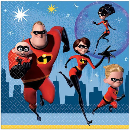 Incredibles 2 Lunch Dinner Napkins Birthday Party Supplies 16 Per Package