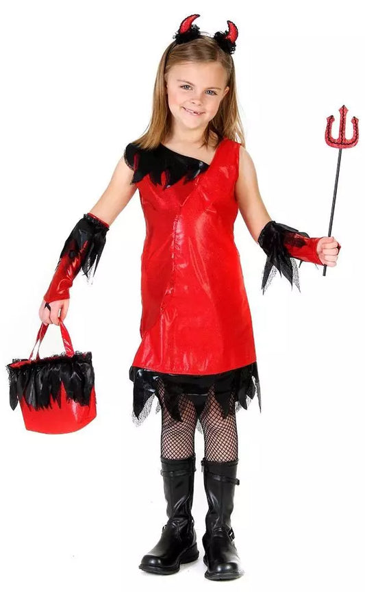 Little Devil Girl Halloween Costume by Princess Paradise Girls Size 10 New