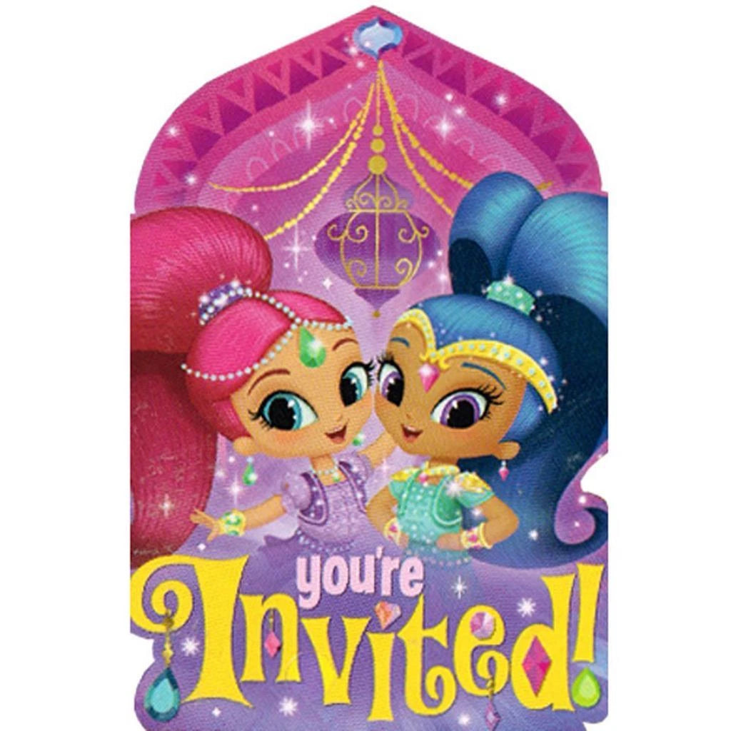 Shimmer & Shine Save The Date Invitations Birthday Party Supplies 8 Per Package