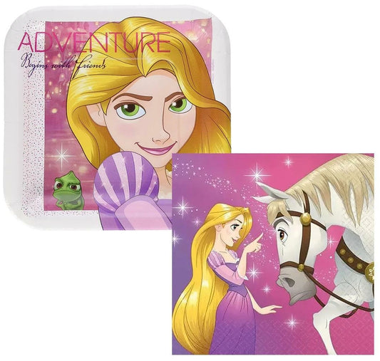 Rapunzel Tangled Party Package Birthday Supplies Napkins Plates for16 Guests New