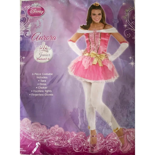 Disney Princess Aurora Costume Halloween or Dress Up Size Medium 7 - 9 New