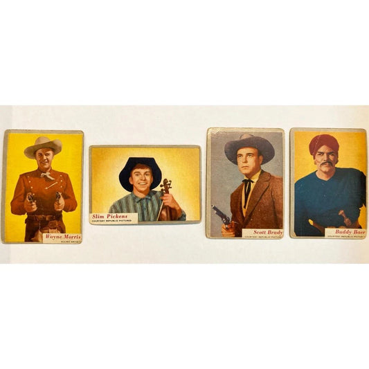 Vintage Movie Star Trading Cards Morris Pickens Brady Buddy Baer Set of 4