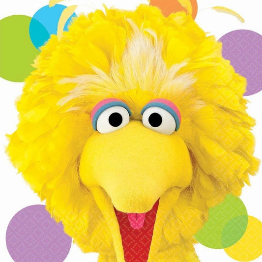 Sesame Street Big Bird Lunch Napkins Elmo Birthday Party Supplies 16 Count New