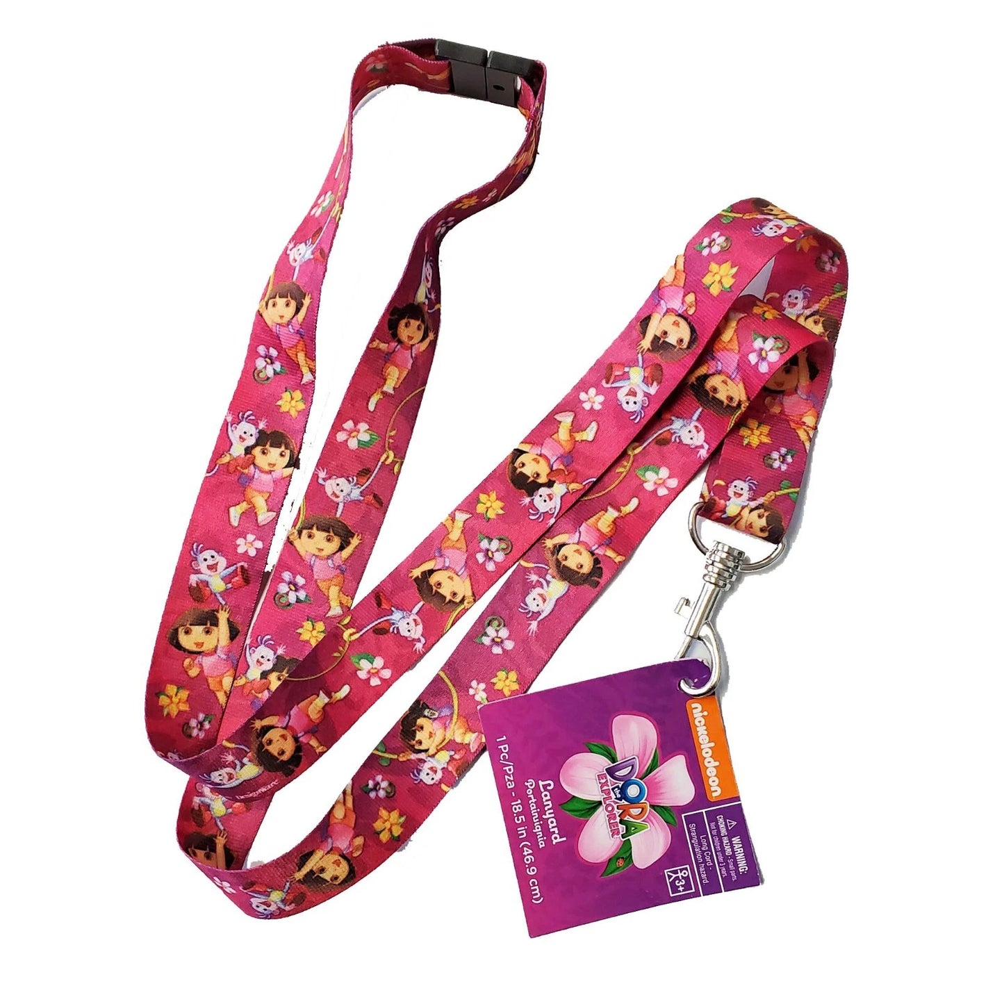 Dora The Explorer Lanyard Pink ID Holder Neck Strap Birthday Party Favor NEW