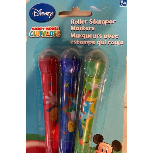 Mickey Mouse Roller Stamper Markers Great Birthday Party Favors School 3 Ct
