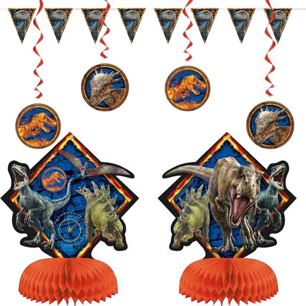 Jurassic World Party Decorating Kit Birthday Supplies 7 Piece Set New