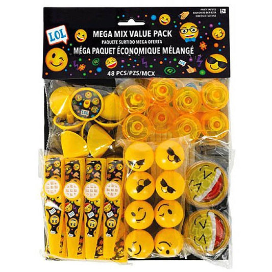 Emoji LOL Party Favors Mega Birthday Party Value Pack 48 Pieces New